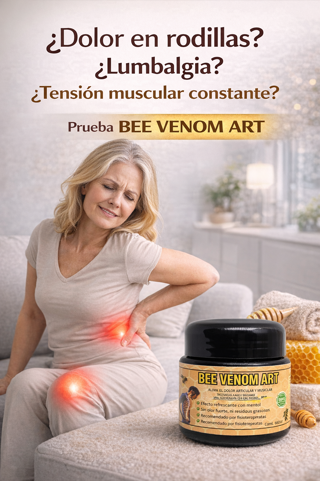 Bee Venom Art – Crema tópica para aliviar molestias musculares y articulares