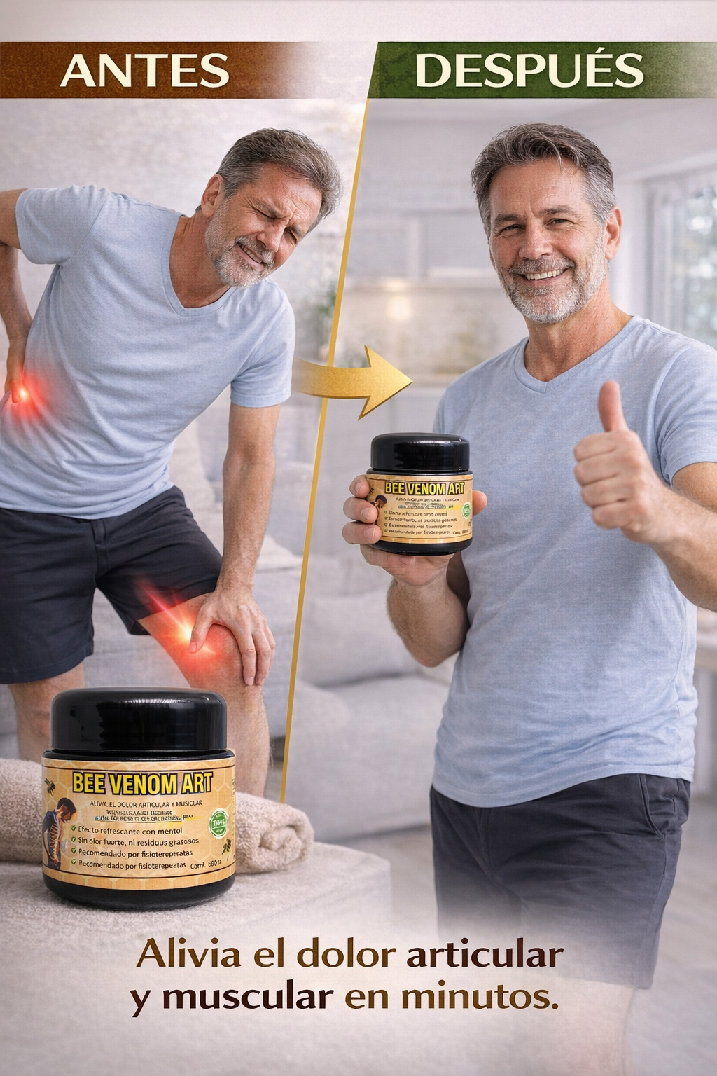 Bee Venom Art – Crema tópica para aliviar molestias musculares y articulares
