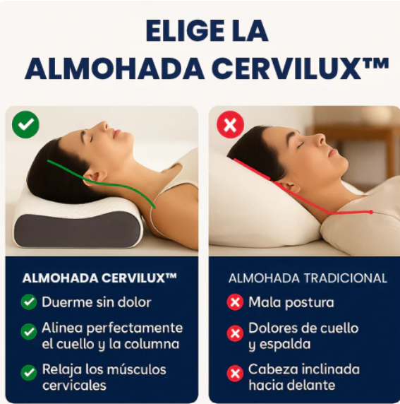 Almohada Cervilux® - Redescubre el placer de despertar sin dolores