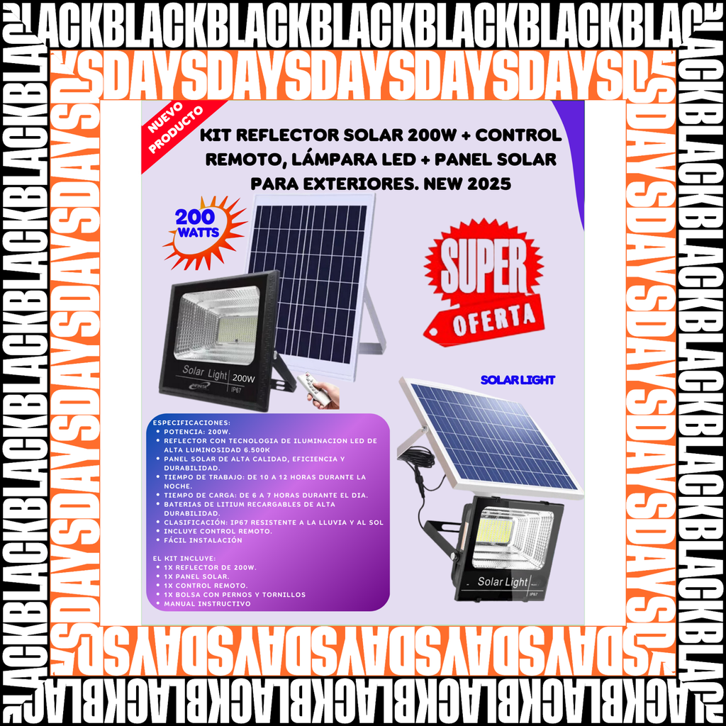 Super Reflector Solar 200W